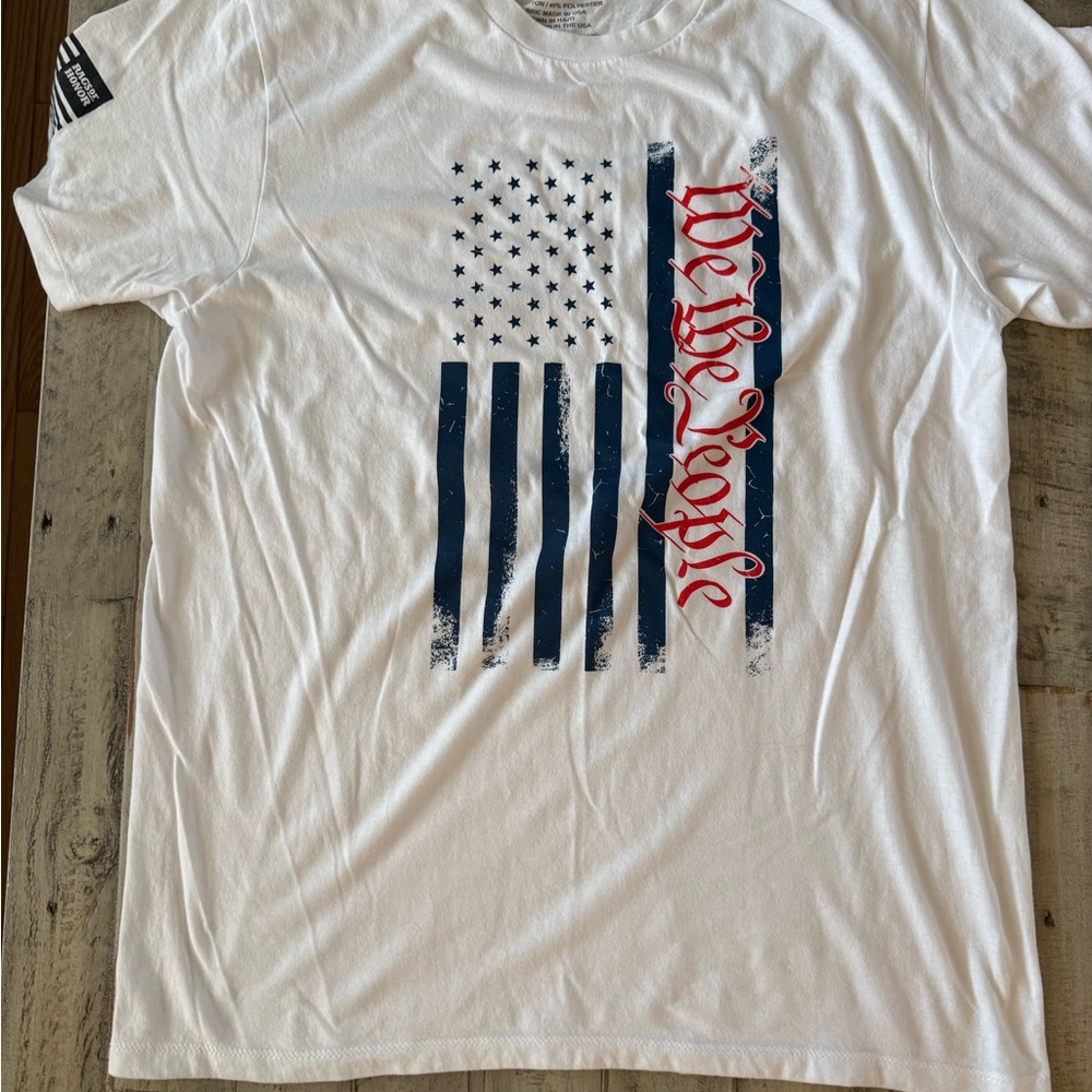 Patriotic Rags of Honor White Graphic Men's T-Shirt size L